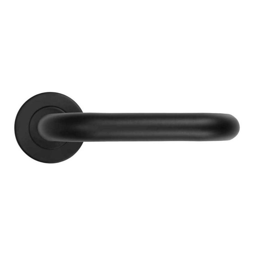 Picture of Tubular Door Handle In Powder Coat Black- ZCS2030G3PCB