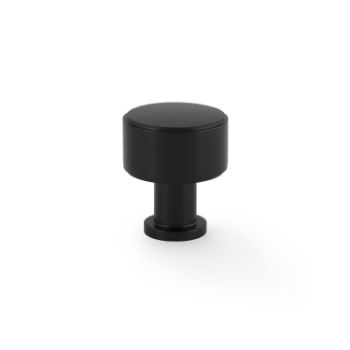 Picture of Lucia Plain Cupboard Knob in Matt Black - AW807P-BL