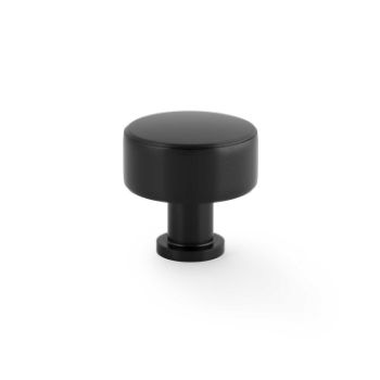 Picture of Lucia Plain Cupboard Knob in Matt Black - AW807P-BL