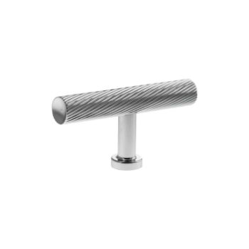 Picture of Millhouse Brass Paddington Spiral T-Bar Cabinet Knob Handle In Polished Chrome-  MHCS1675PC