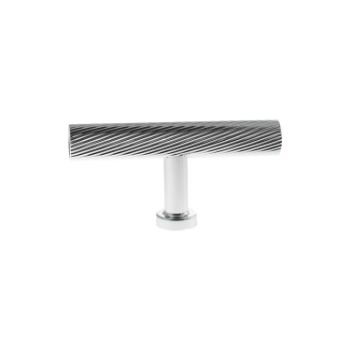 Picture of Millhouse Brass Paddington Spiral T-Bar Cabinet Knob Handle In Polished Chrome-  MHCS1675PC
