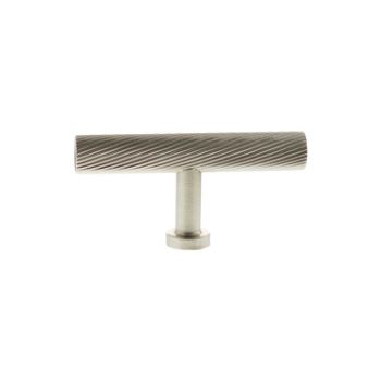 Picture of Millhouse Brass Paddington Spiral T-Bar Cabinet Knob Handle In Satin Nickel-  MHCS1675SN
