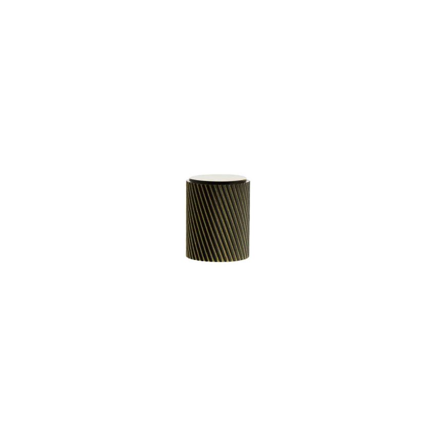 Picture of Millhouse Brass Paddington Spiral Cylinder Cabinet Knob Handle In Antique Brass- MHCS1420AB