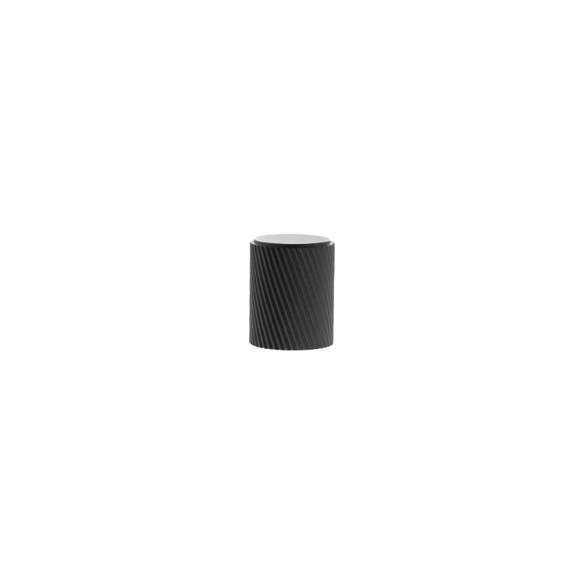 Picture of Millhouse Brass Paddington Spiral Cylinder Cabinet Knob Handle In Matt Black- MHCS1420MB