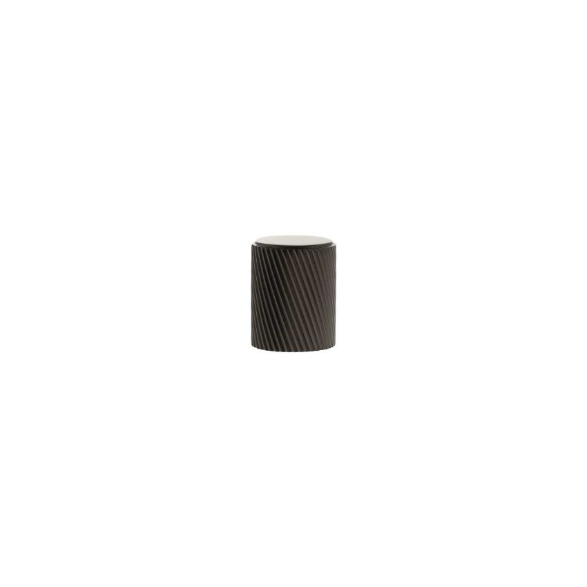 Picture of Millhouse Brass Paddington Spiral Cylinder Cabinet Knob Handle In Urban Dark Bronze- MHCS1420UDB
