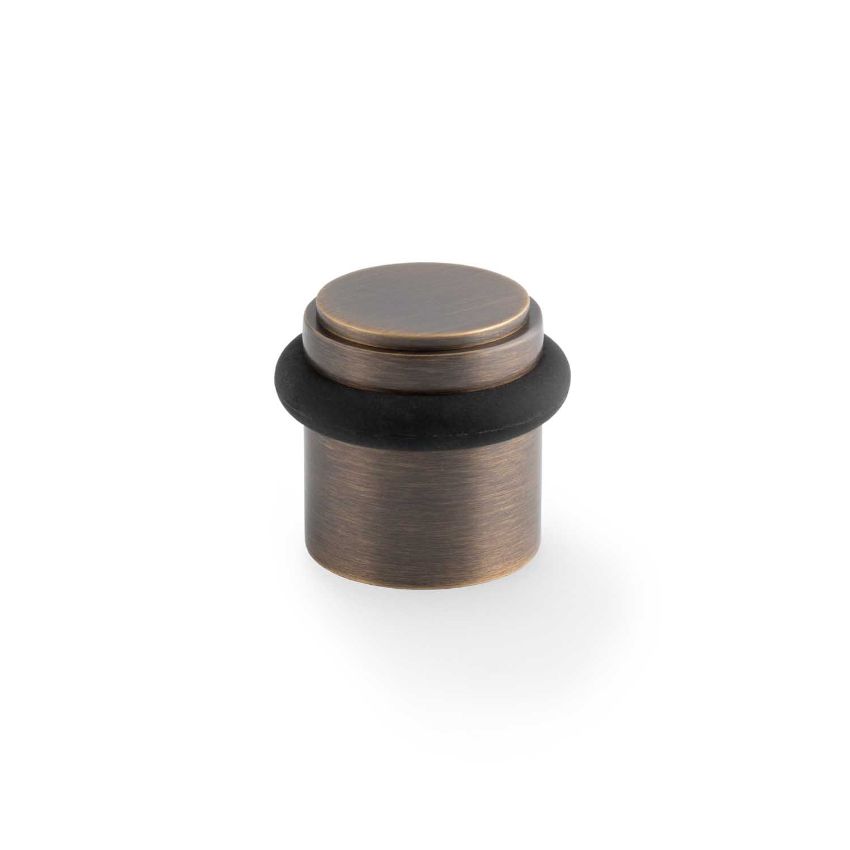 Picture of Brunel Plain Floor Mounted Doorstop In Antique Brass- AW639PAB