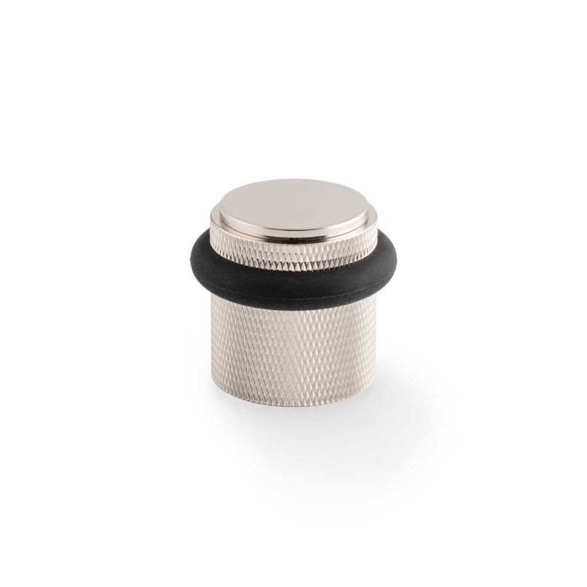 Picture of Brunel Knurled Floor Mounted Doorstop In Polished Nickel- AW639KPN