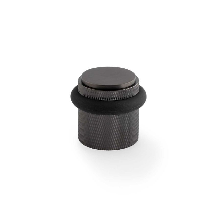 Picture of Brunel Knurled Floor Mounted Doorstop In Dark Bronze PVD- AW639KDBZPVD