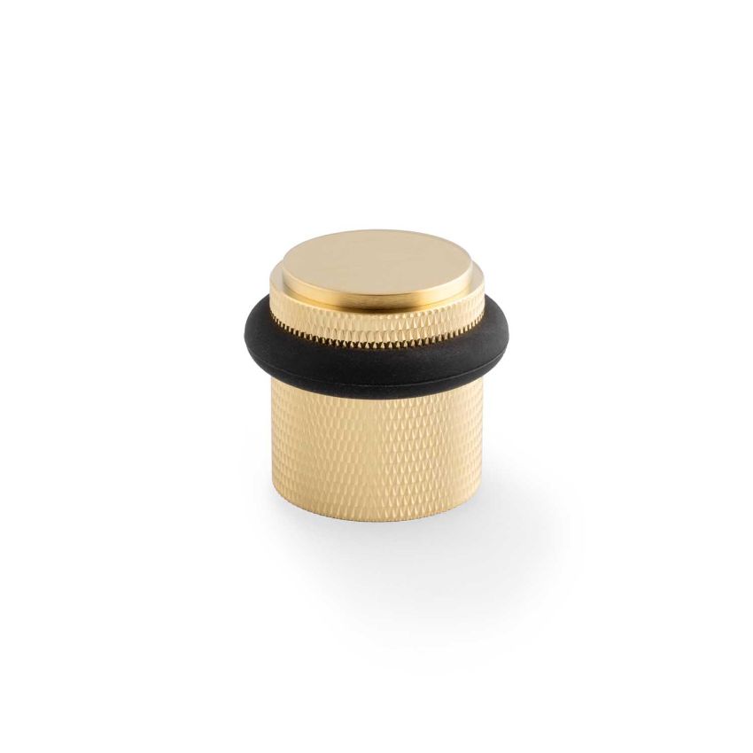 Picture of Brunel Knurled Floor Mounted Doorstop In Satin Brass PVD- AW639KSBPVD
