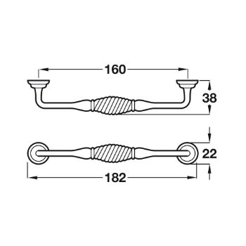 Picture of Twist Cabinet Pull Handle In Antique Pewter Finish - 11920010