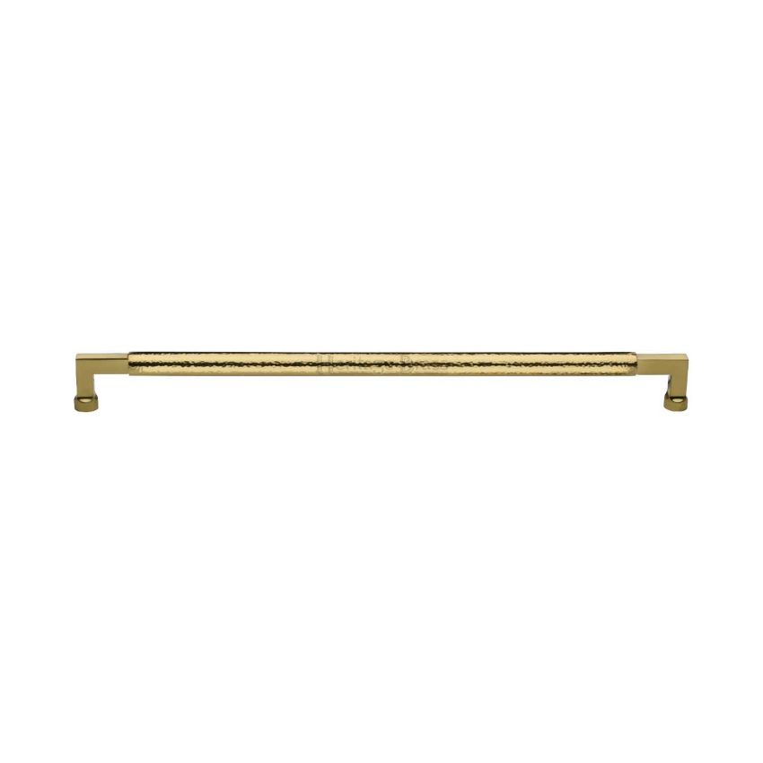 Picture of Bauhaus Hammered Door Pull Handle In Polished Brass- V1317 330-PB