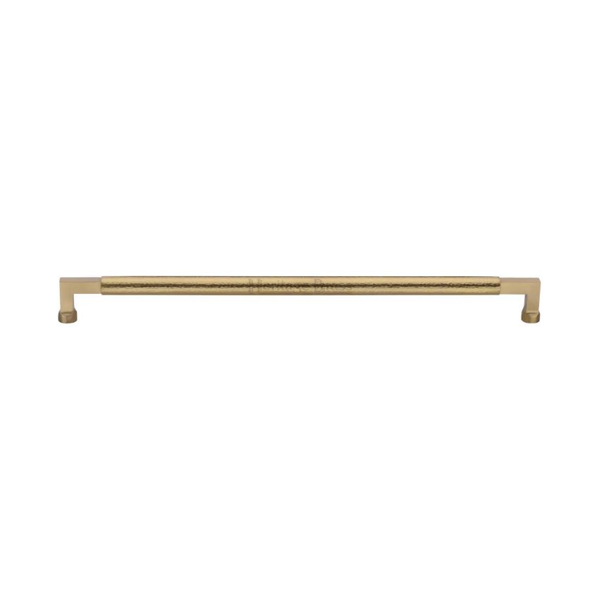Picture of Bauhaus Hammered Door Pull Handle In Satin Brass- V1317 330-SB