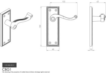 Picture of Georgian Lock Handle - CBG1