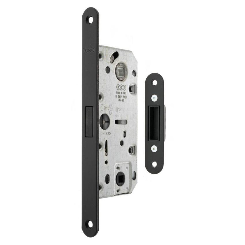 Picture of AGB Polaris 35mm Backset Magnetic WC Bathroom Lock or Latch - AGB2XT25WCMB