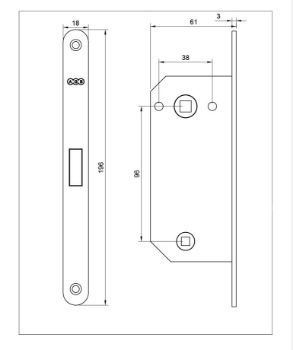 Picture of AGB Polaris 35mm Backset Magnetic WC Bathroom Lock or Latch - AGB2XT25WCMB