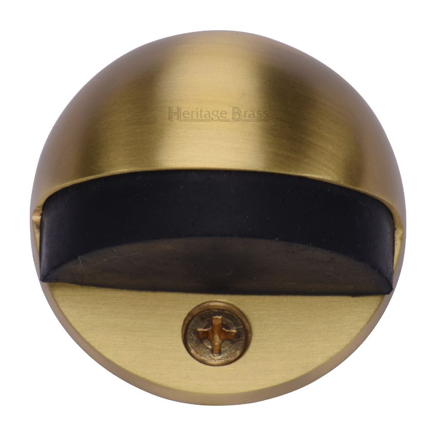 Picture of Floor Mounted Shielded Door Stop in Satin Brass Finish - V1080-SB