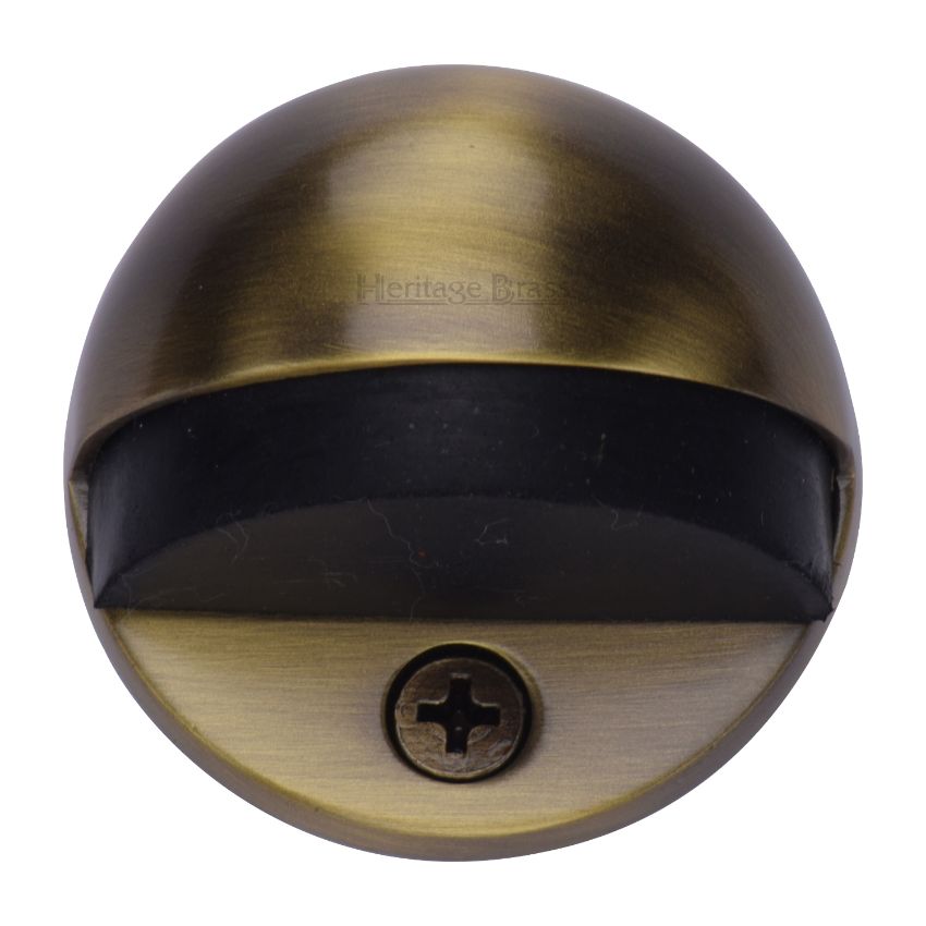 Picture of Floor Mounted Shielded Door Stop in Antique Brass Finish - V1080-AT