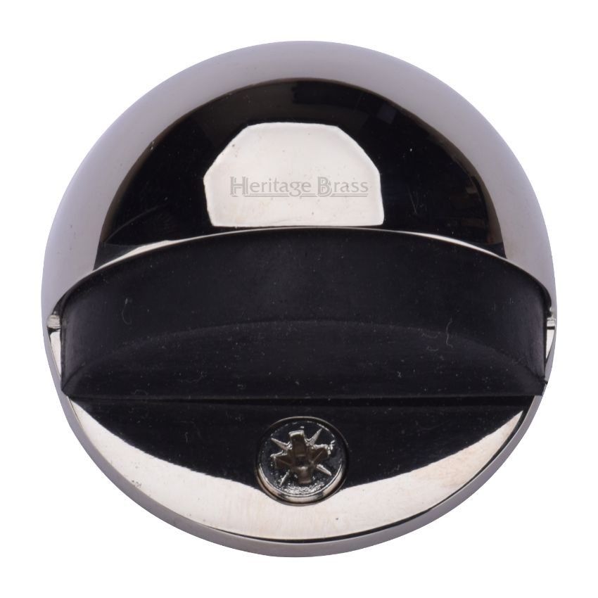 Picture of Floor Mounted Shielded Door Stop in Polished Nickel Finish - V1080-PNF