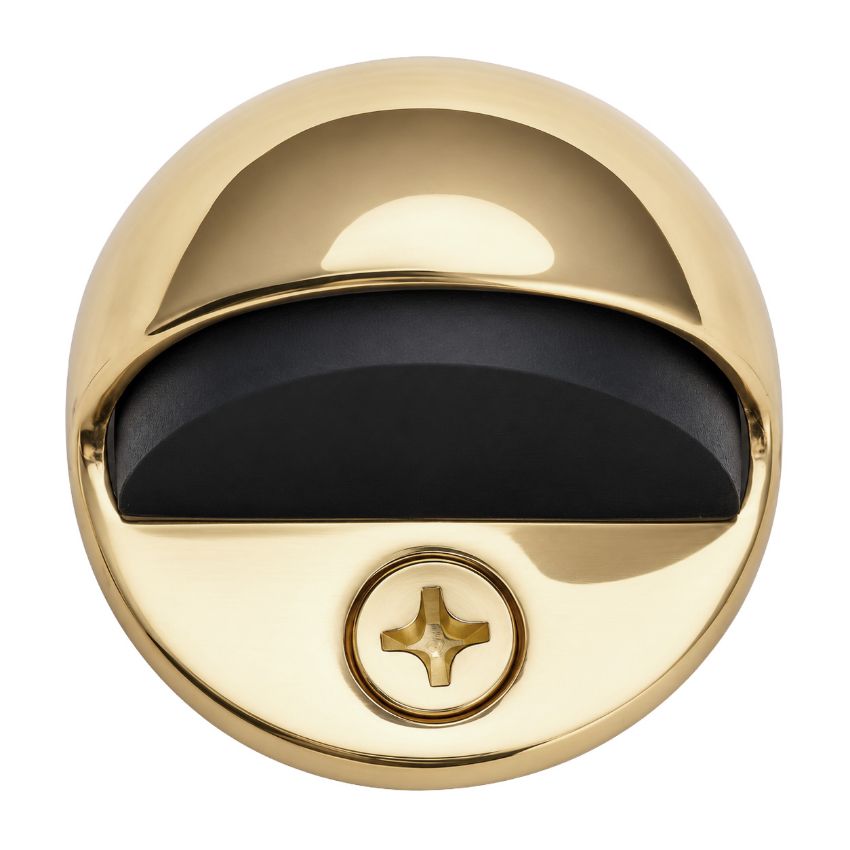 Picture of Floor Mounted Shielded Door Stop in Polished Brass Finish - V1080-PB