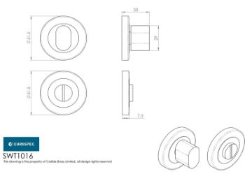 Picture of Steelworx Thumbturn WITH Indicator - SWT1016-ISSS
