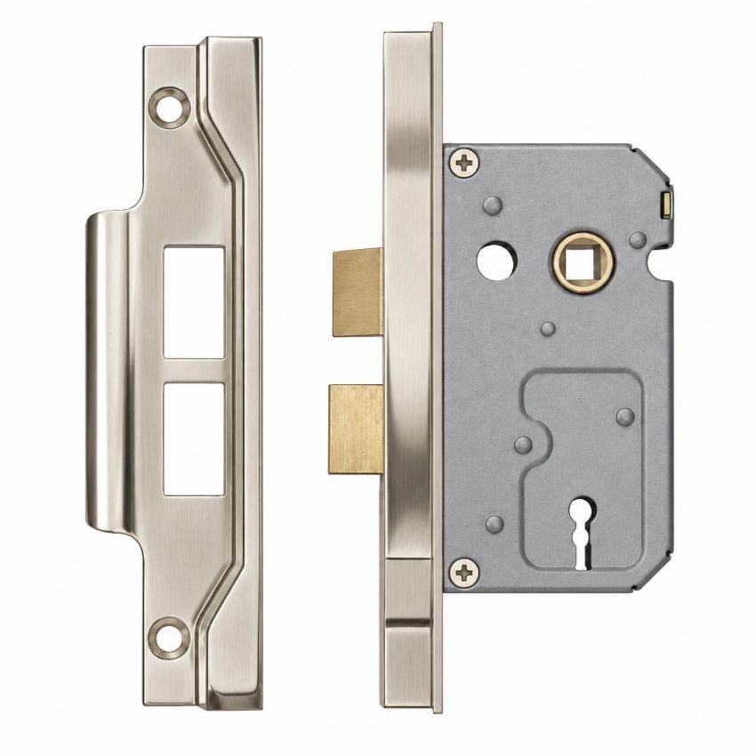Picture of Easi-T 64mm Rebated Sashlock for Residential Double Doors - LSE5225SN-REB-AC