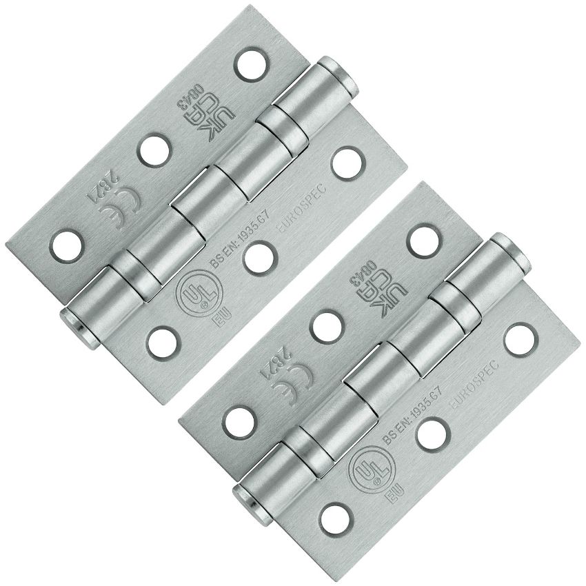 Picture of 3" (76mm) Satin Chrome Ball Bearing Hinges - HIN1322/7SC