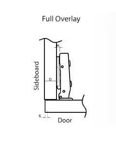 Wide opening soft close kitchen hinge