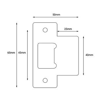 Latch Door Keep Dimensions
